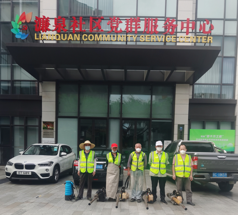 珠海社区街道登革热警戒区消杀现场